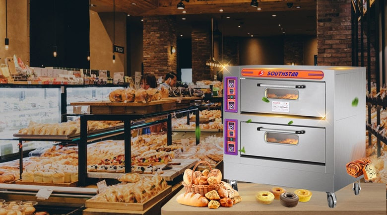 Lò nướng bánh ngọt Southstar 2 tầng 4 khay Lò nướng bánh ngọt Southstar 2 tầng 4 khay