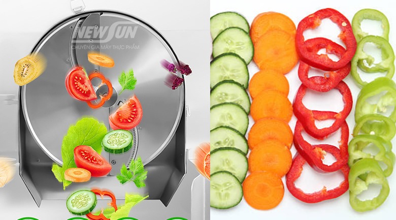 Cắt rau củ quả đều nhau, không hao hụt nguyên liệu