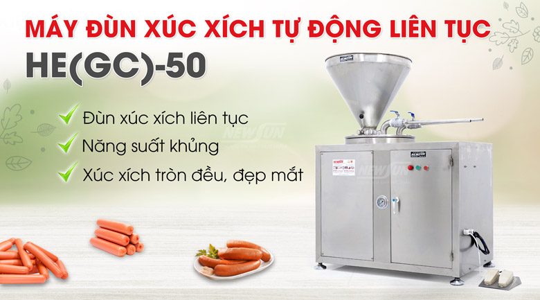 Máy đùn xúc xích lạp xưởng tự động liên tục HE(GC)-50