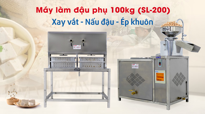 Máy làm đậu phụ liên hoàn 100kg (SL-200)