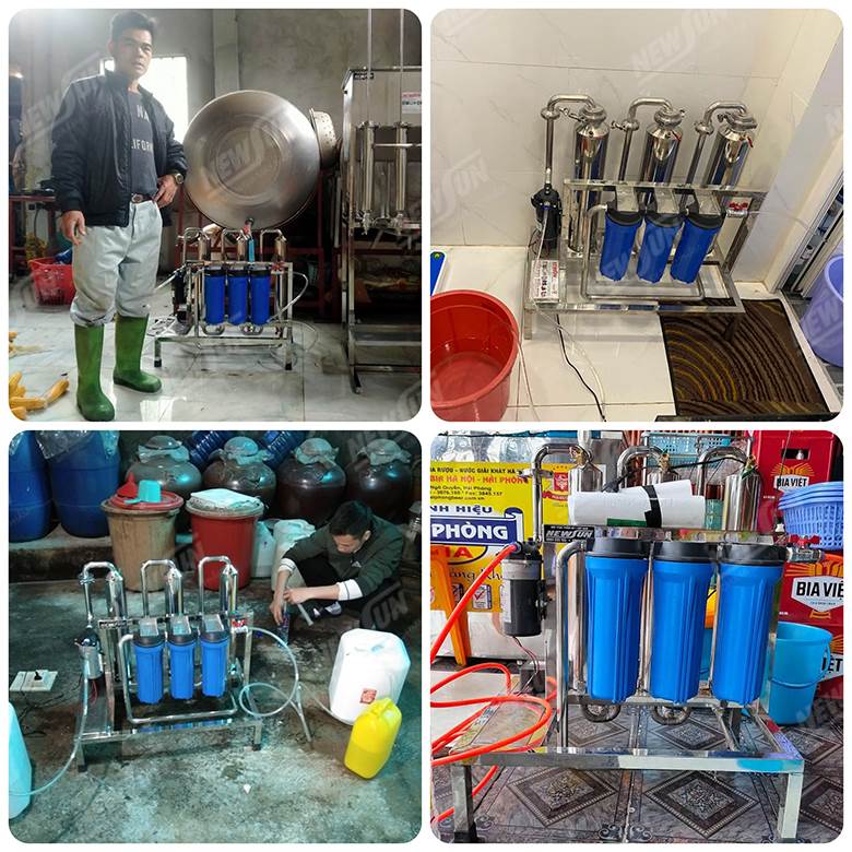 Khách hàng sử dụng máy lọc rượu 