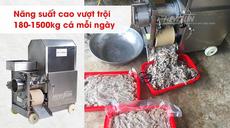 Máy lọc xương cá siêu nhanh, năng suất vượt trội Máy lọc xương cá siêu nhanh, năng suất vượt trội