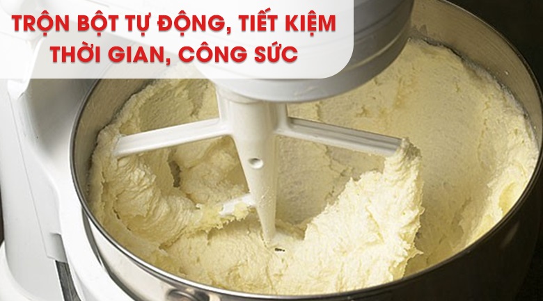 Tiết kiệm thời gian – công sức – chi phí so với việc trộn bột bằng tay Tiết kiệm thời gian – công sức – chi phí so với việc trộn bột bằng tay