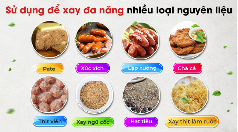 Xay đa năng nhiều loại nguyên liệu Xay đa năng nhiều loại nguyên liệu