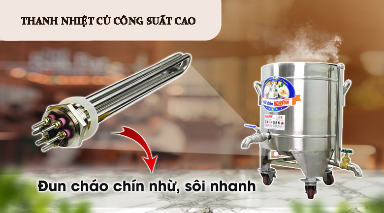 Nồi nấu cháo sử dụng thanh nhiệt củ công suất cao