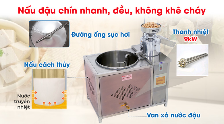Thùng nấu đậu 60 lít Thùng nấu đậu 60 lít