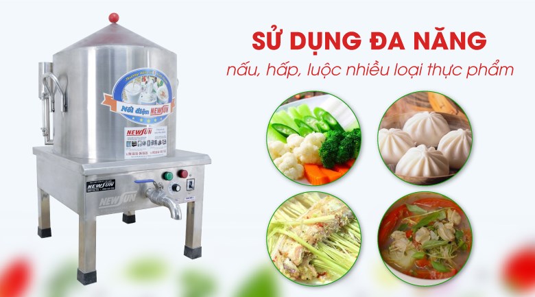 Nồi nấu xôi bằng điện hấp đa dạng thực phẩm khác nhau