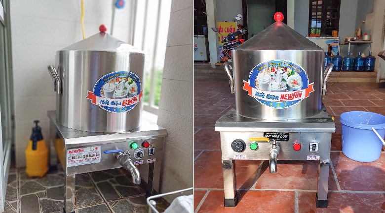 Ảnh khách hàng sử dụng nồi nấu xôi 