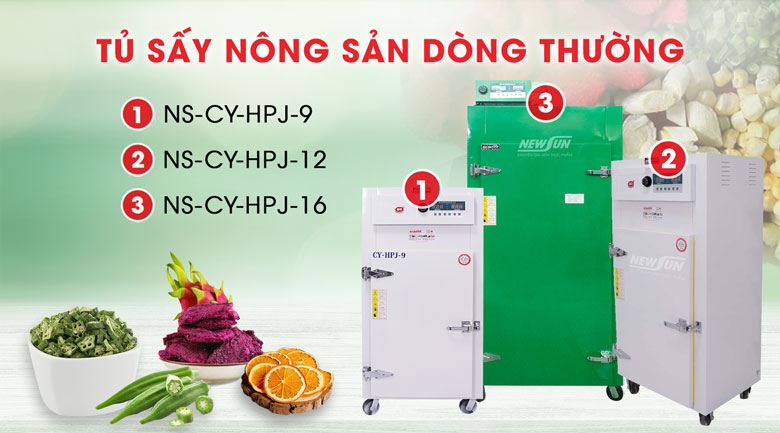 Các loại tủ sấy thực phẩm