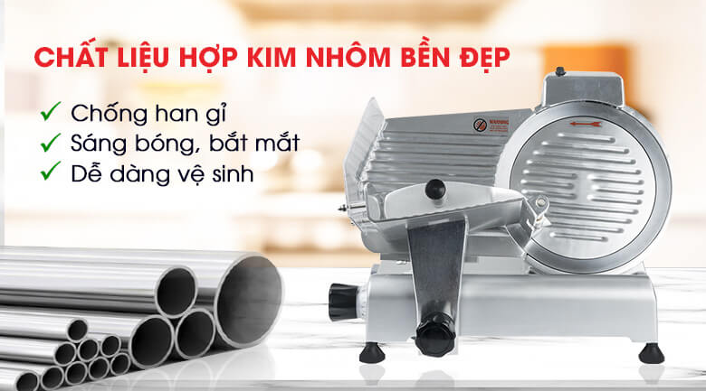Máy sử dụng chất liệu hợp kim nhôm bền đẹp