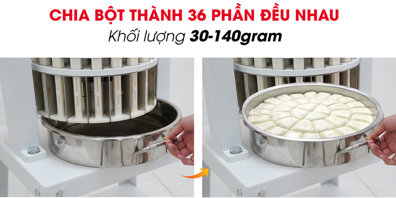 Chia bột thành 36 phần đều nhau