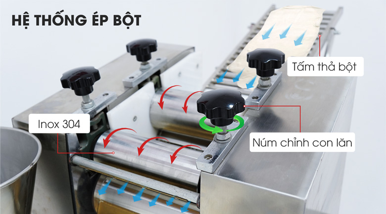 Vỏ bánh được ép mỏng mịn