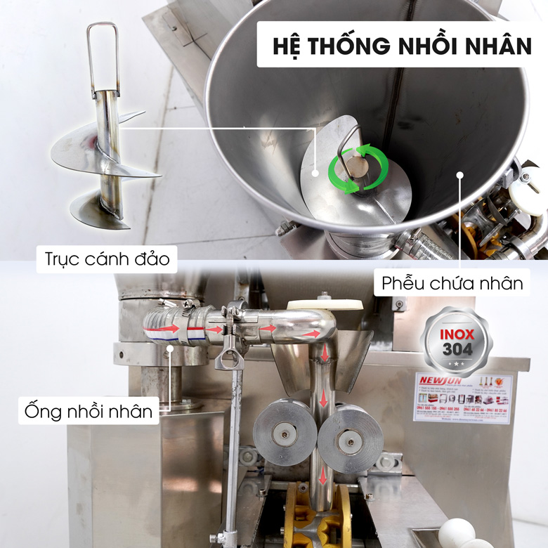 Nhận được trộn đảo và đưa xuống đường ống bên dưới