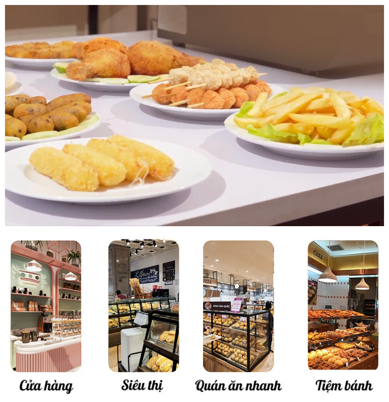 Ứng dụng của tủ giữ nóng thực phẩm Ứng dụng của tủ giữ nóng thực phẩm