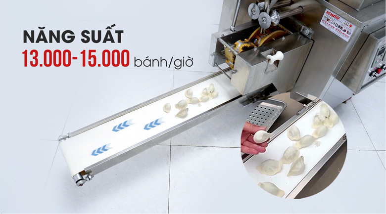 Máy cho năng suất 13.000 - 15.000 bánh/giờ