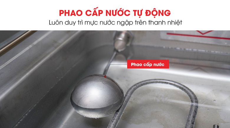 Tiết kiệm thời gian, công sức với tính năng tự động cấp nước vào khoang