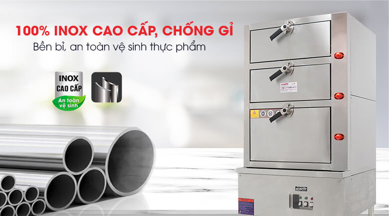 Chất liệu inox cao cấp, bền đẹp Chất liệu inox cao cấp, bền đẹp
