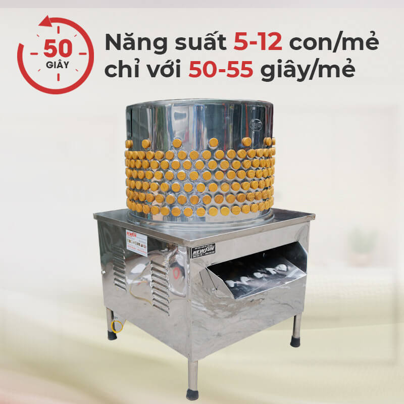 Máy vặt lông chim cút phi 55cm cho năng suất cao