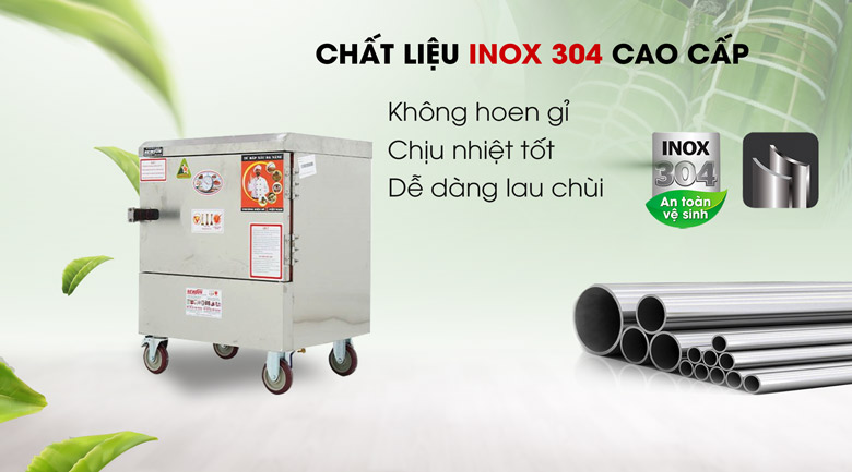 Bền bỉ, sáng bóng với 100% chất liệu inox 304 cao cấp