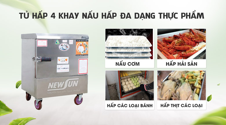 Nấu hấp đa dạng các loại thực phẩm