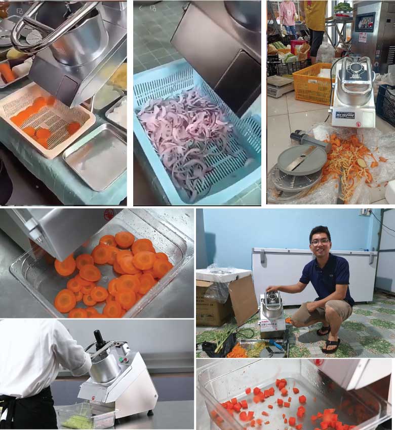 Khách hàng sử dụng máy thái rau củ Khách hàng sử dụng máy thái rau củ